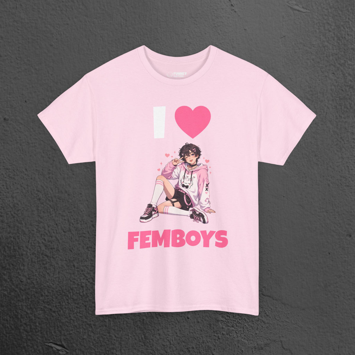 I Love Femboys - Funny Gamer Graphic Tee, Cringe Meme T-Shirt