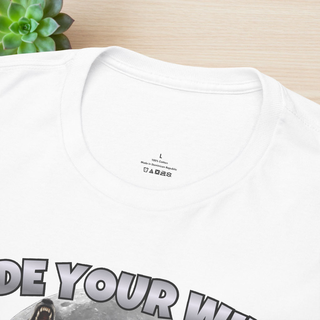 Hide your Wife The Alpha is Here - Cringe Inappropriate Graphic Tee, Alpha Wolf Meme T-Shirt, Funny Gift for Friends and Partners