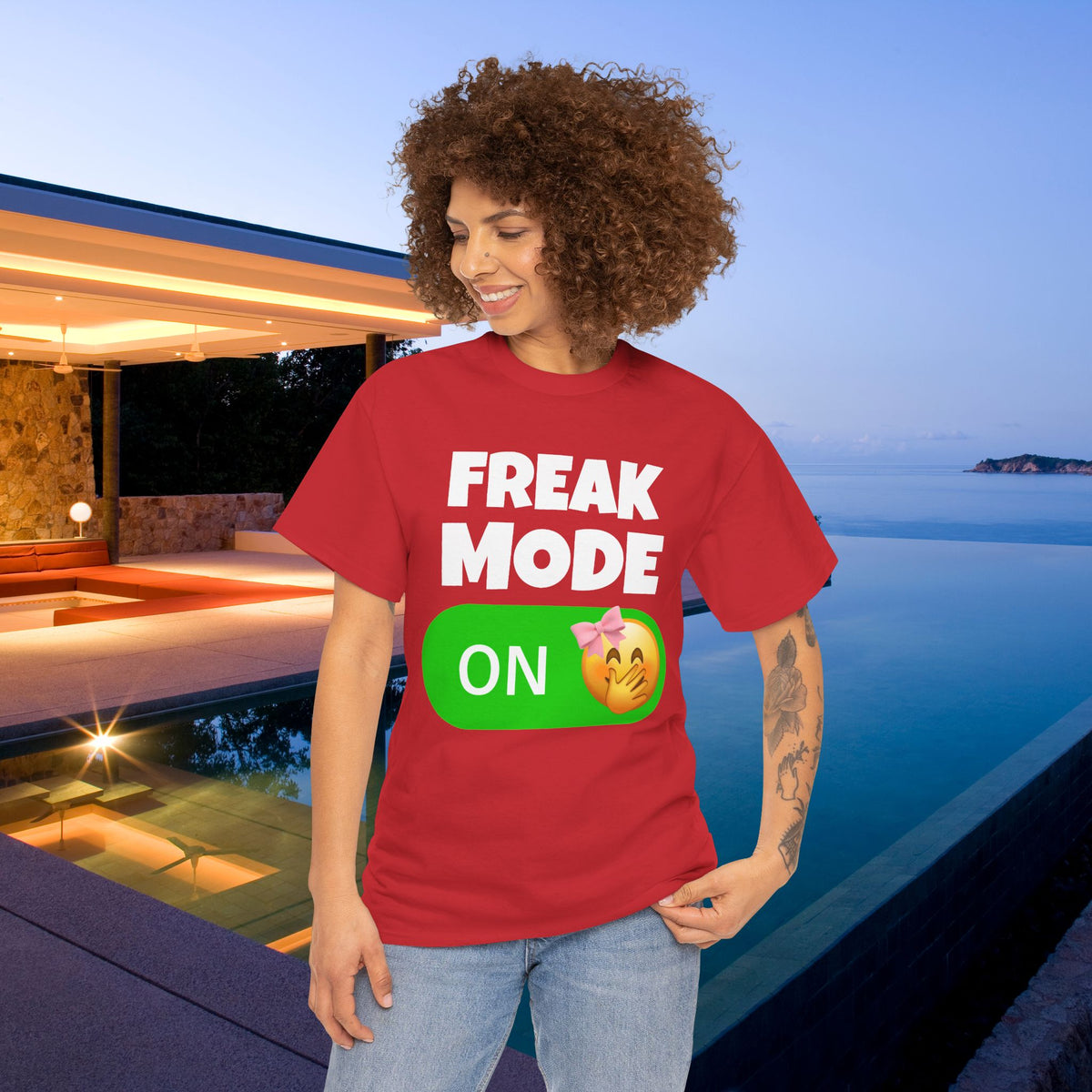 Freak Mode ON - Funny Meme Graphic Tee, Freaky T-Shirt, Gift for Friends