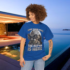 Hide your Wife The Alpha is Here - Cringe Inappropriate Graphic Tee, Alpha Wolf Meme T-Shirt, Funny Gift for Friends and Partners