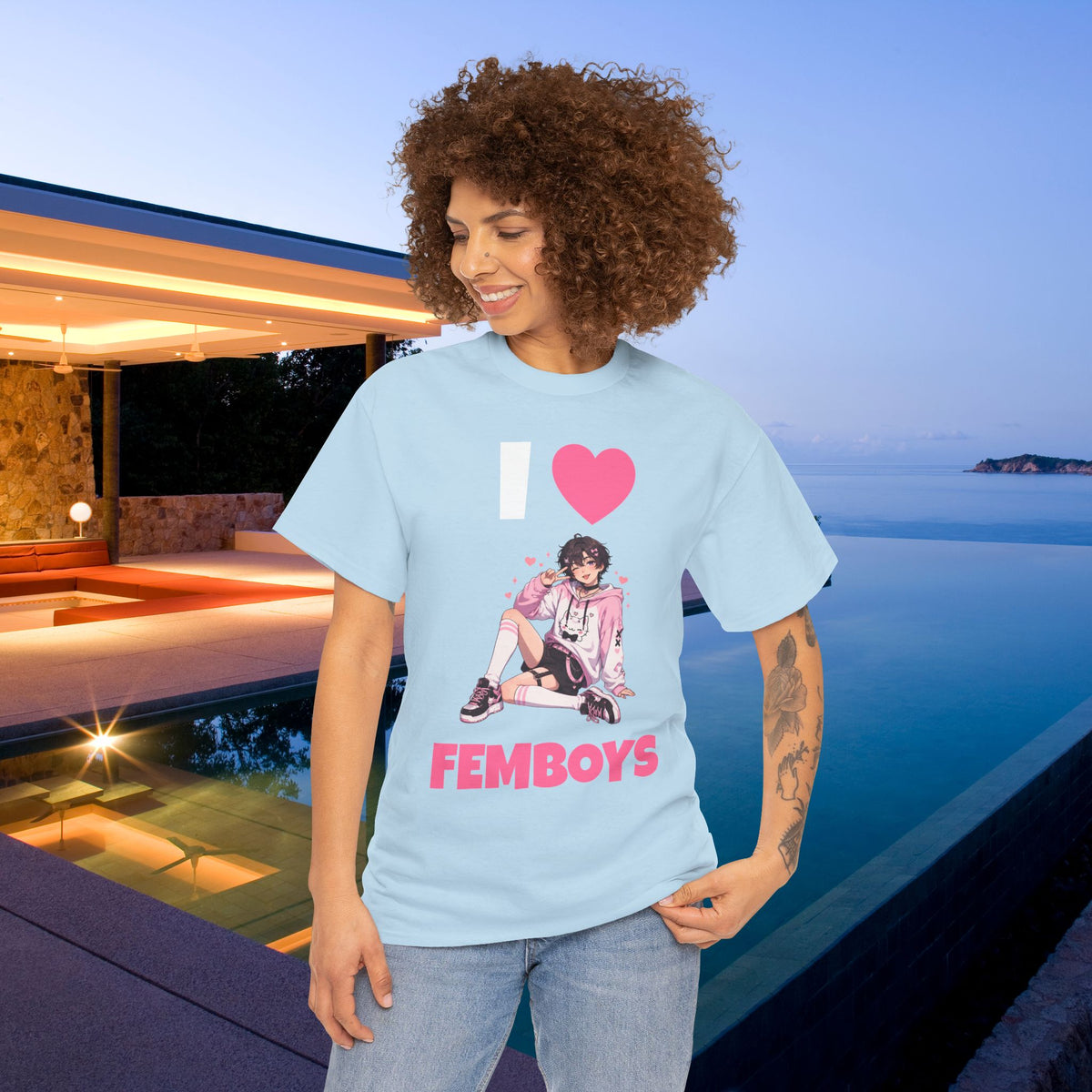 I Love Femboys - Funny Gamer Graphic Tee, Cringe Meme T-Shirt