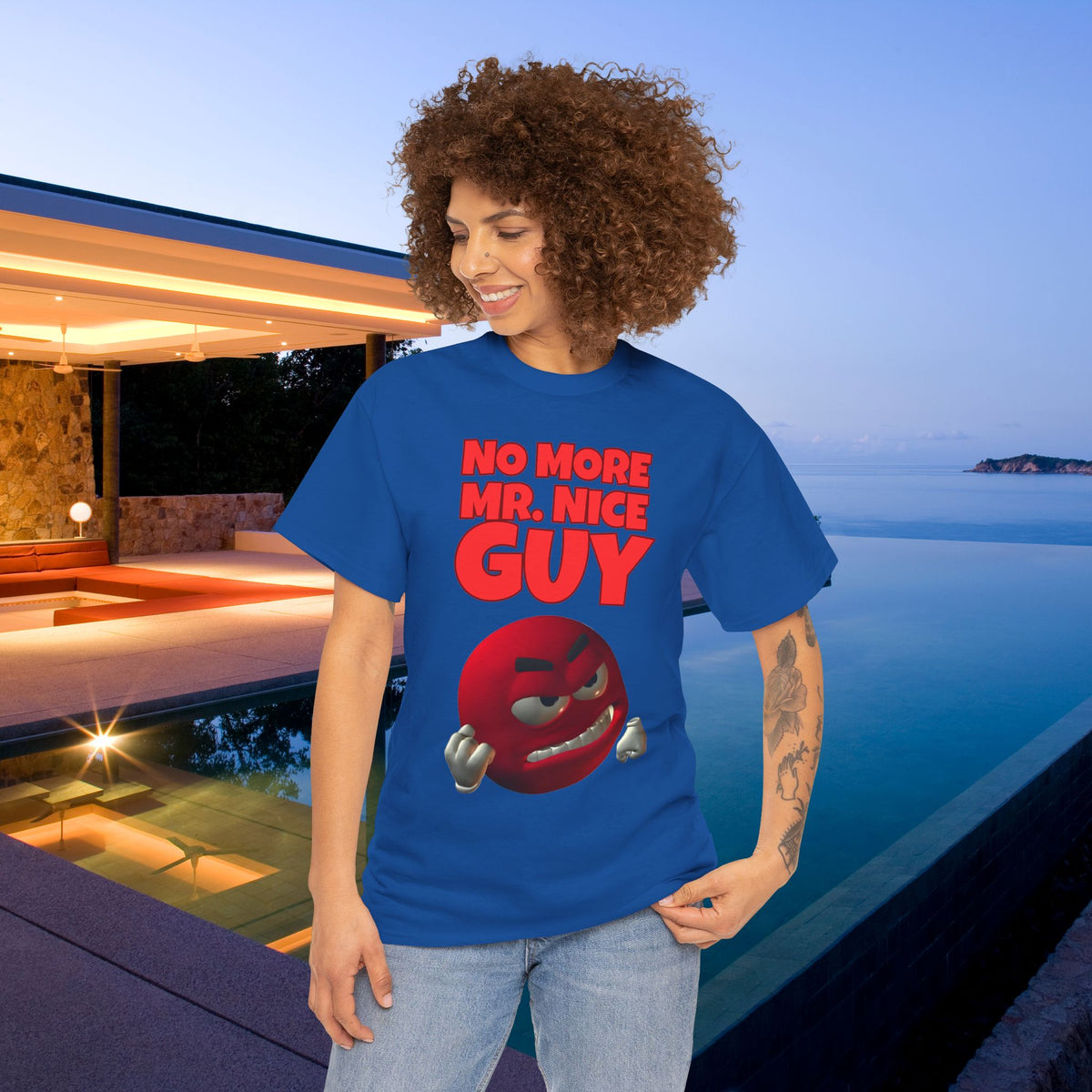 No More Mr. Nice Guy - Funny Meme Graphic Tee, Angry Emoji Meme Shirt, Funny Gift for Friends