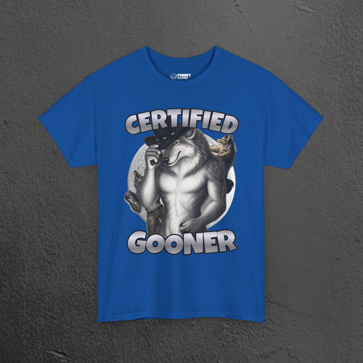 Certified Gooner - Cringe Inappropriate Graphic Tee, Alpha Wolf Meme T-Shirt, Funny Gift for Friends or Partners