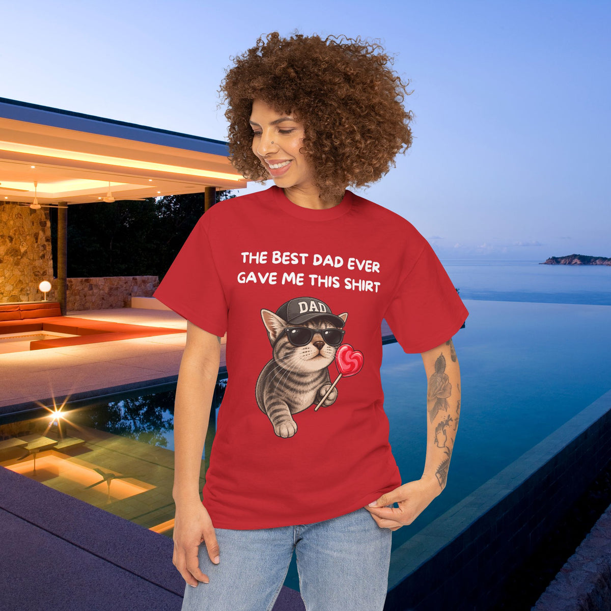 Best Dad Ever Shirt - Funny Graphic Tee Shirt Gift for Son and Daughter