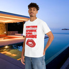 Everything I want is either expensive, illegal or blonde - Funny Romantic Graphic Tee Shirt, Cute Gift for Girlfriend/Boyfriend or Friends