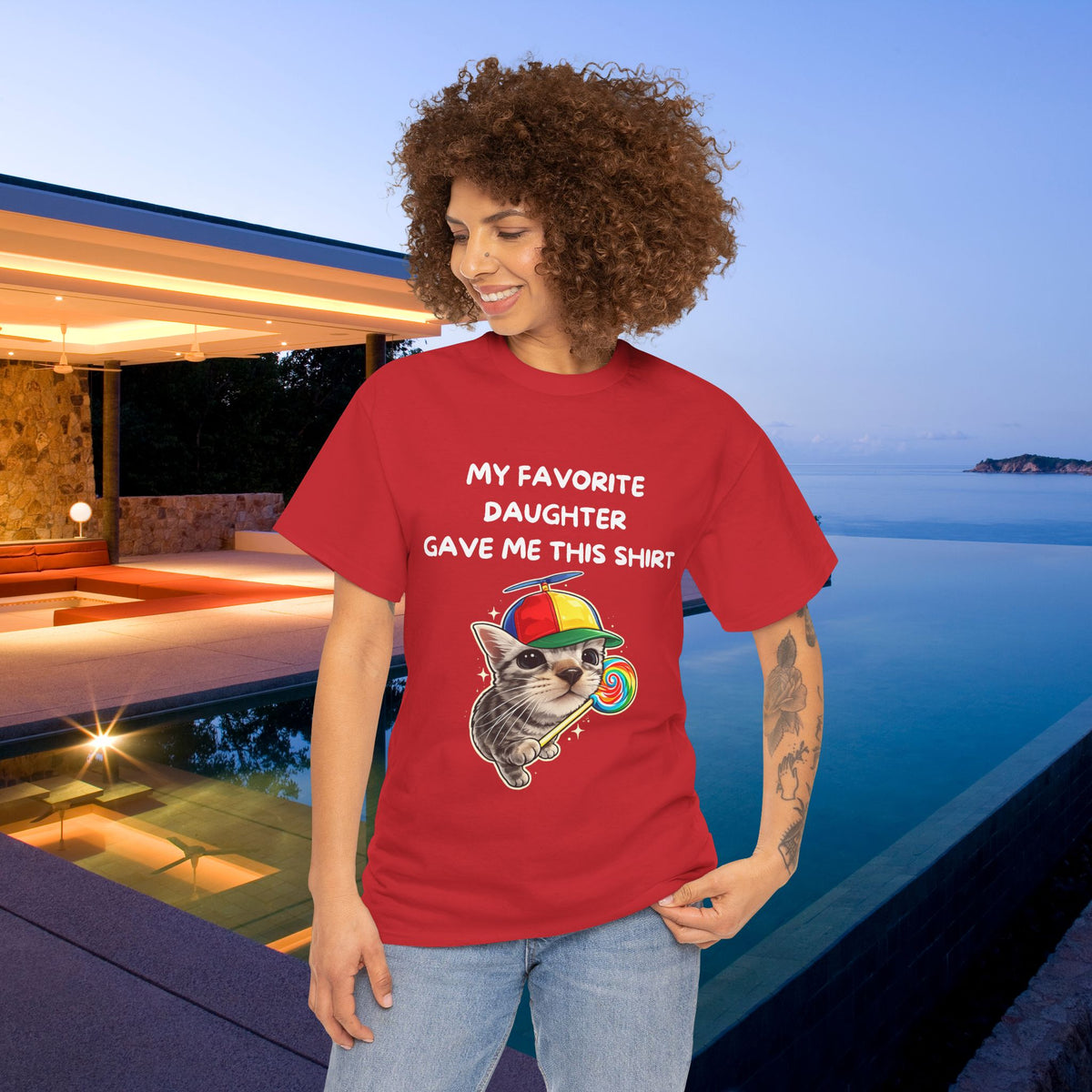 My favorite Daughter gave me this Shirt - Funny Graphic Tee Shirt Gift for Parents