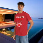 I belong to Your Name - Personalized Graphic T-Shirt, Romantic Tee Shirt Gift for Boyfriend, Cute Custom Personalized Gift for him or her