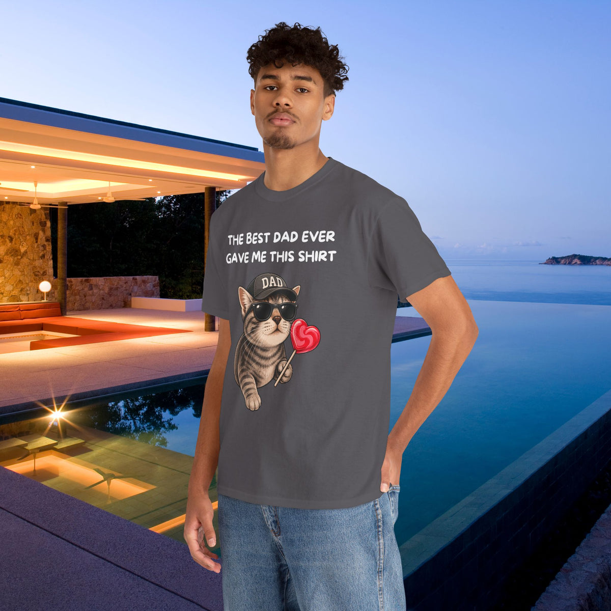 Best Dad Ever Shirt - Funny Graphic Tee Shirt Gift for Son and Daughter
