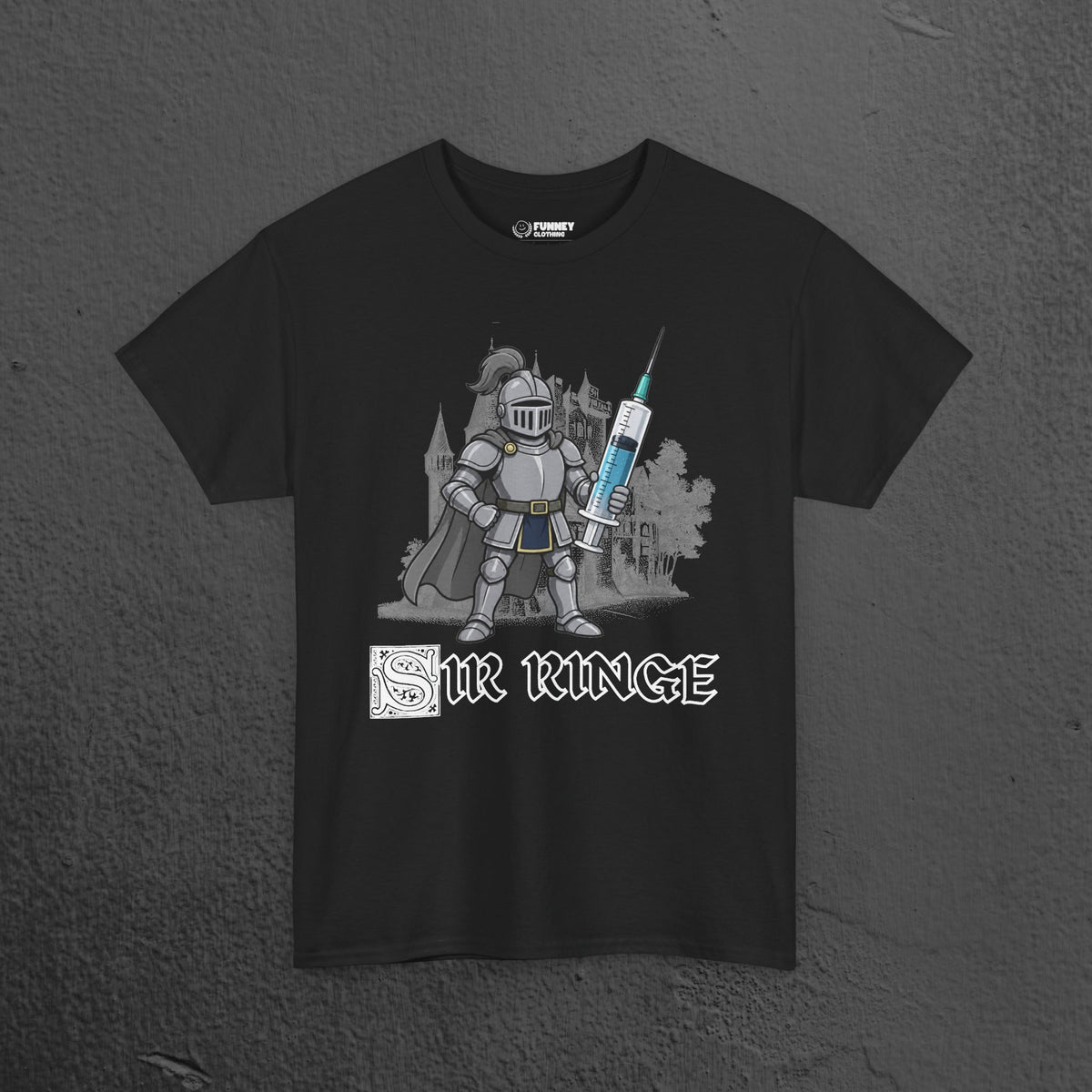 Sir Ringe - Funny Medieval Knight Graphic T-Shirt, Medieval Meme Gift for Friends