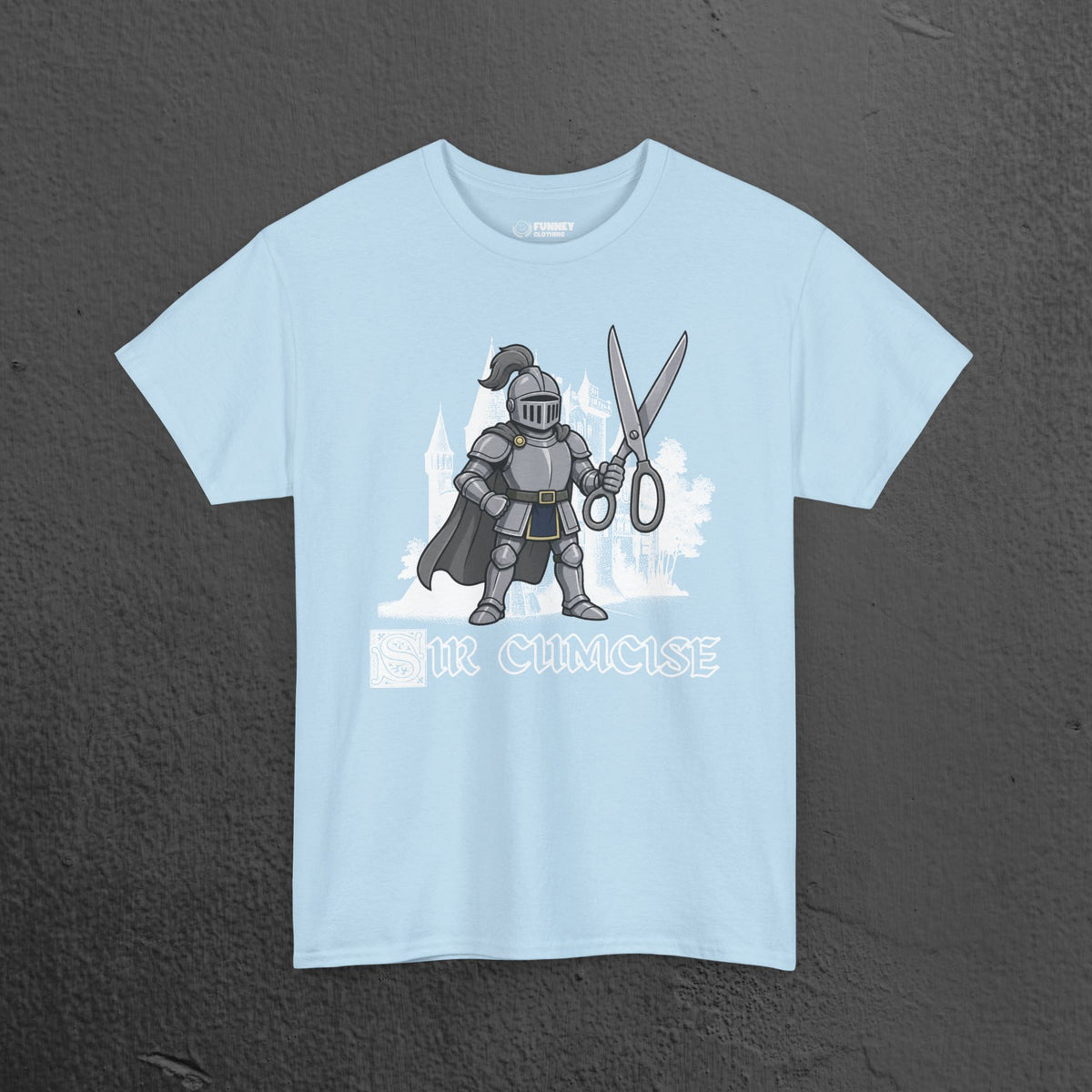 Sir Cumcise - Funny Medieval Knight Graphic T-Shirt, Medieval Meme Gift for Friends