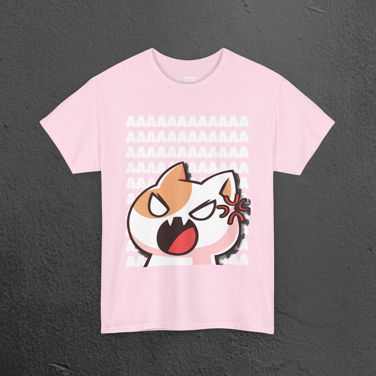 Funny Cat Screaming Meme Graphic T-shirt, Stupid Gifts for Friends, Silly Cats Tee, Weird Tshirt, Cringey Tees, Unhinged