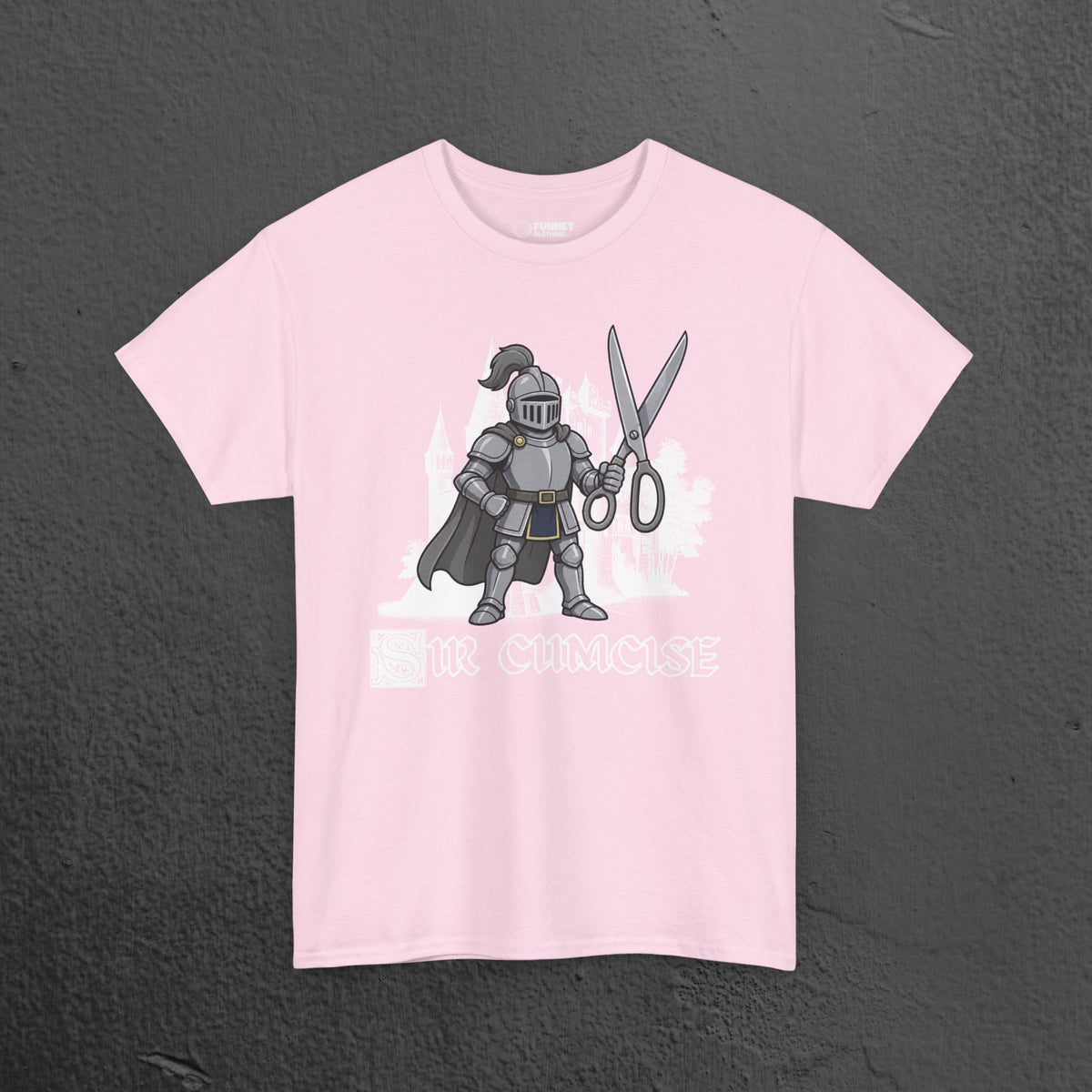 Sir Cumcise - Funny Medieval Knight Graphic T-Shirt, Medieval Meme Gift for Friends