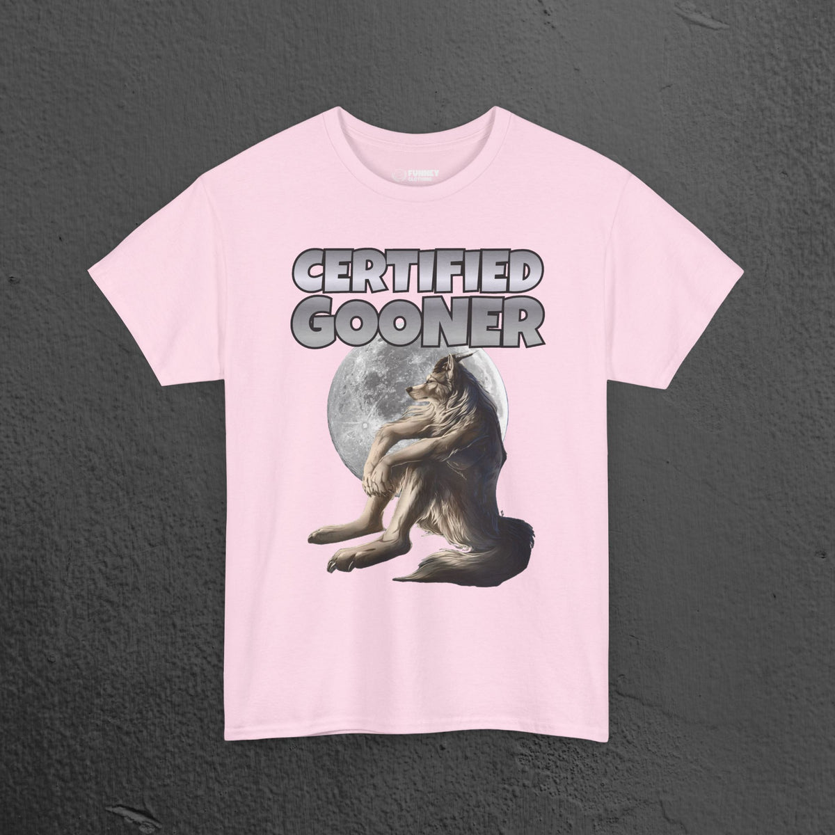 Certified Gooner - Cringe Inappropriate Graphic Tee, Alpha Wolf Meme T-Shirt, Funny Gift for Friends and Partners