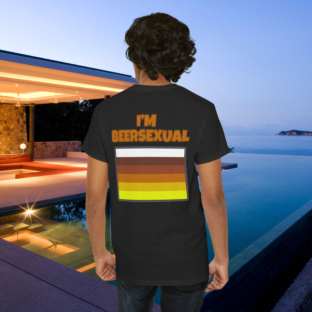 I'm Beersexual - Funny Alcohol Graphic Tee, Funny Alcohol Meme Tshirt (Backprint Edition)