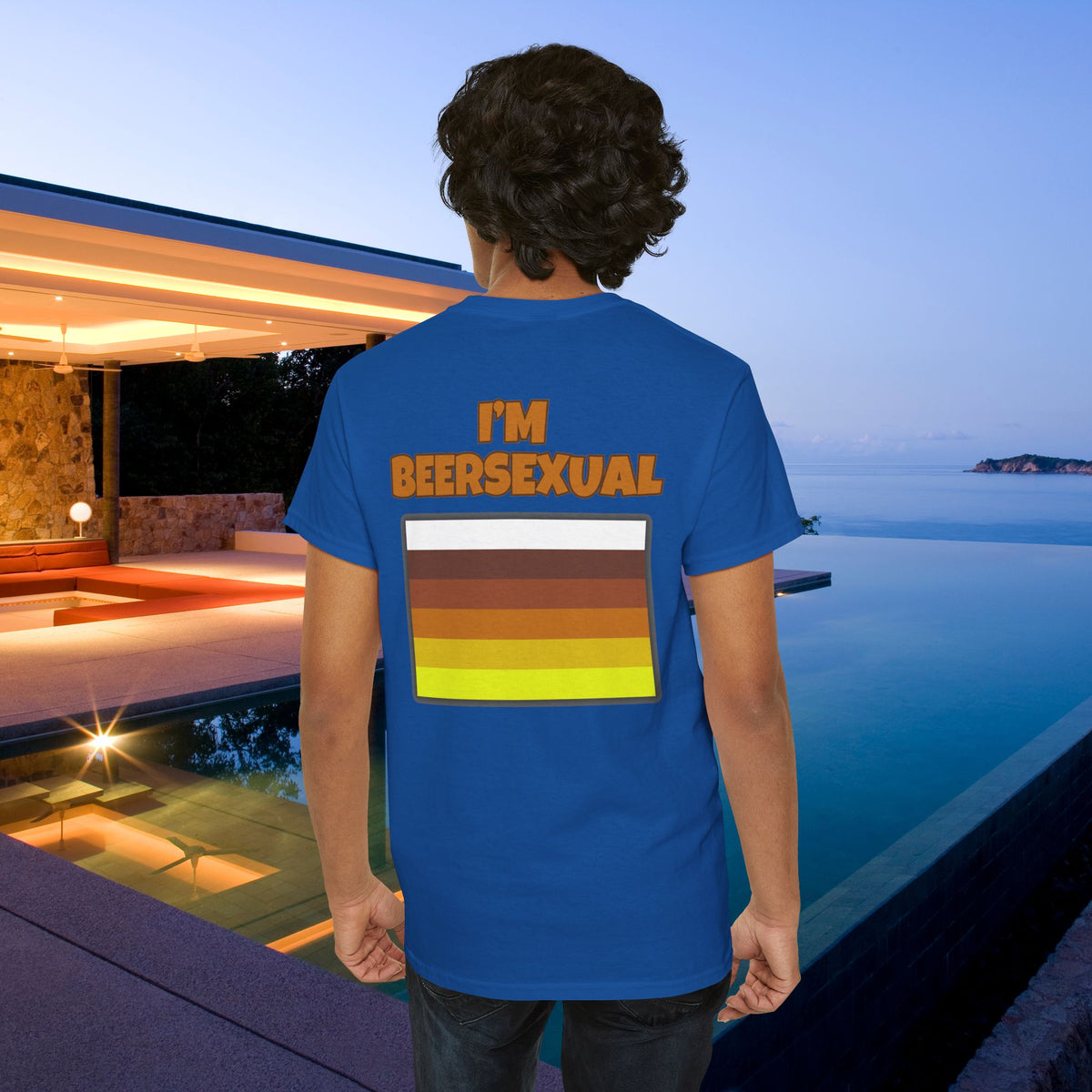 I'm Beersexual - Funny Alcohol Graphic Tee, Funny Alcohol Meme Tshirt (Backprint Edition)