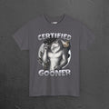 Certified Gooner - Cringe Inappropriate Graphic Tee, Alpha Wolf Meme T-Shirt, Funny Gift for Friends or Partners