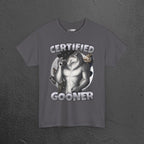 Certified Gooner - Cringe Inappropriate Graphic Tee, Alpha Wolf Meme T-Shirt, Funny Gift for Friends or Partners