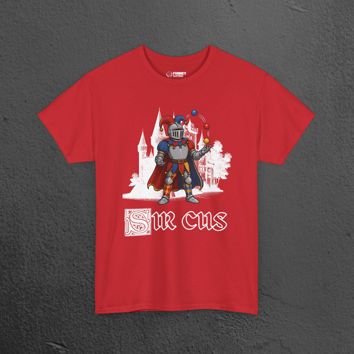 Sir Cus - Funny Medieval Knight Graphic T-Shirt, Medieval Meme Gift for Friends