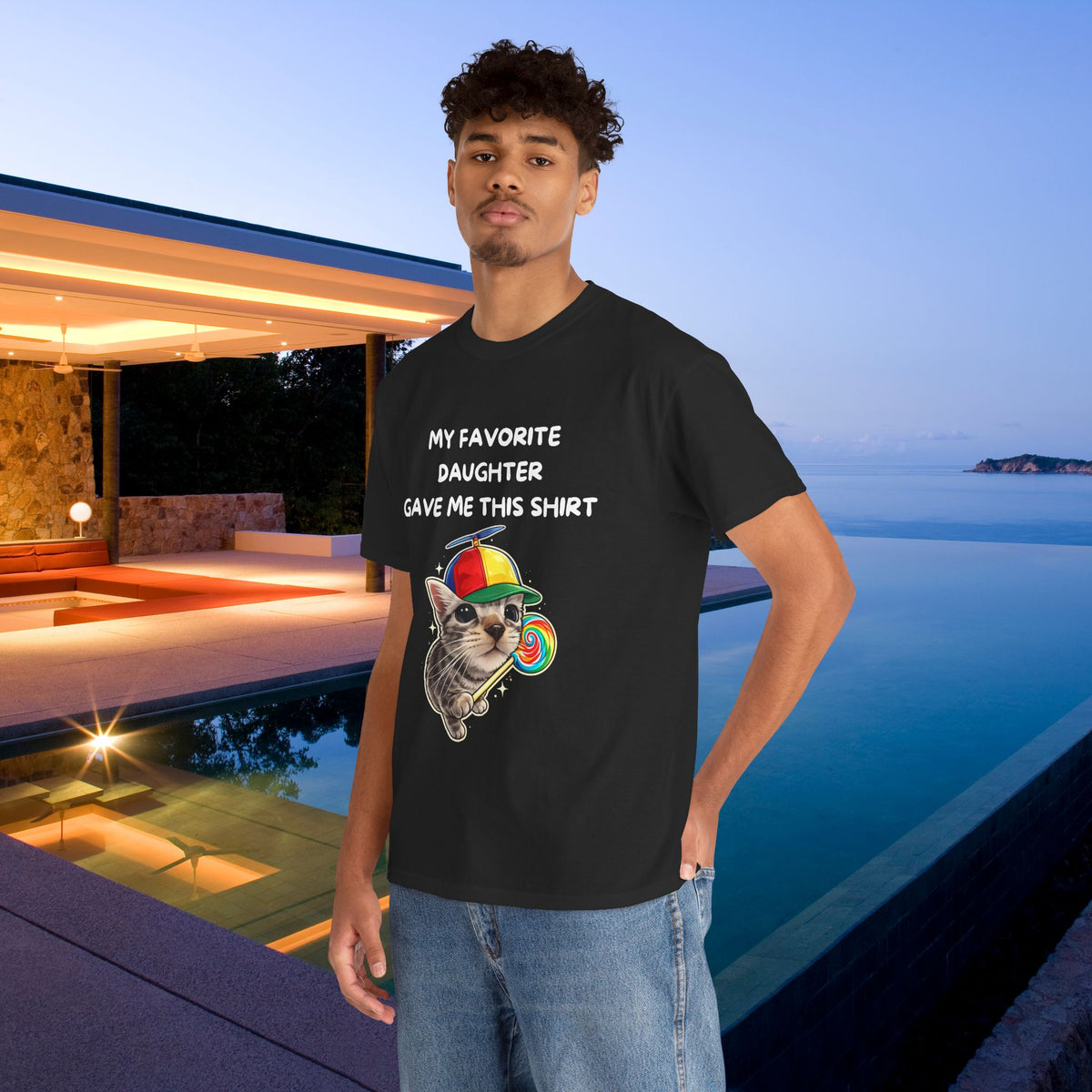 My favorite Daughter gave me this Shirt - Funny Graphic Tee Shirt Gift for Parents