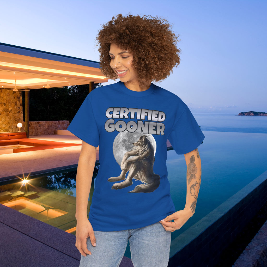 Certified Gooner - Cringe Inappropriate Graphic Tee, Alpha Wolf Meme T-Shirt, Funny Gift for Friends and Partners
