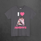 I Love Femboys - Funny Gamer Graphic Tee, Cringe Meme T-Shirt