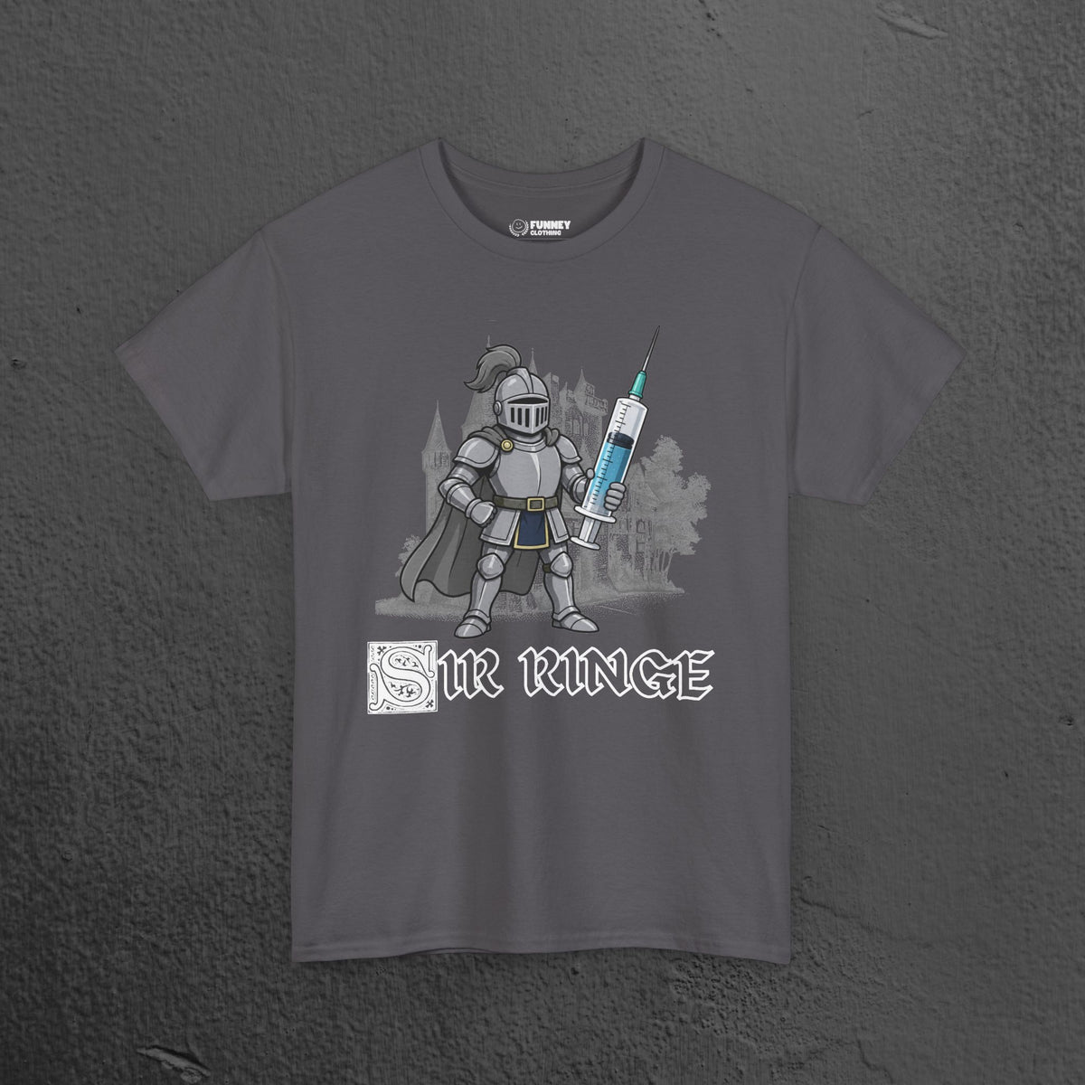 Sir Ringe - Funny Medieval Knight Graphic T-Shirt, Medieval Meme Gift for Friends