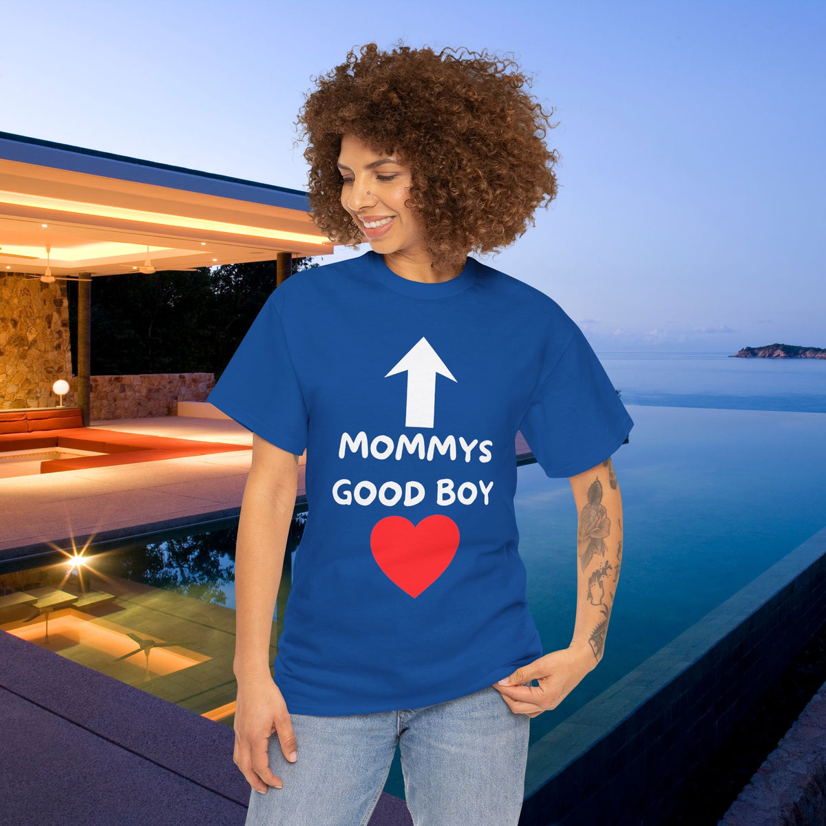 Mommy's Good Boy - Funny Graphic Tee Shirt Gift for Boyfriend