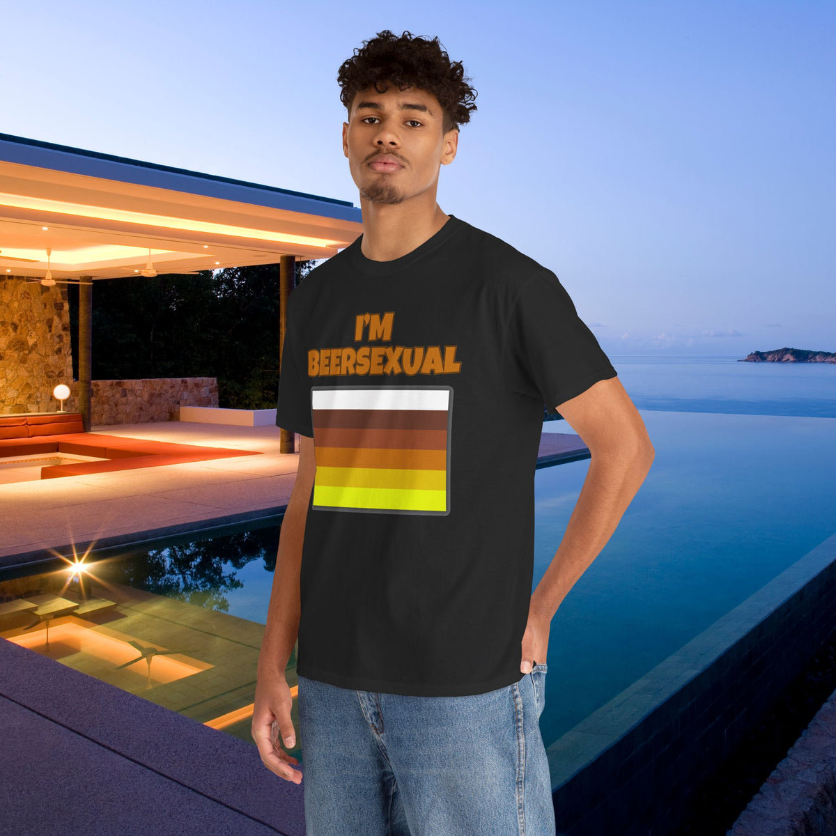 I'm Beersexual - Funny Alcohol Graphic Tee, Funny Alcohol Meme Tshirt