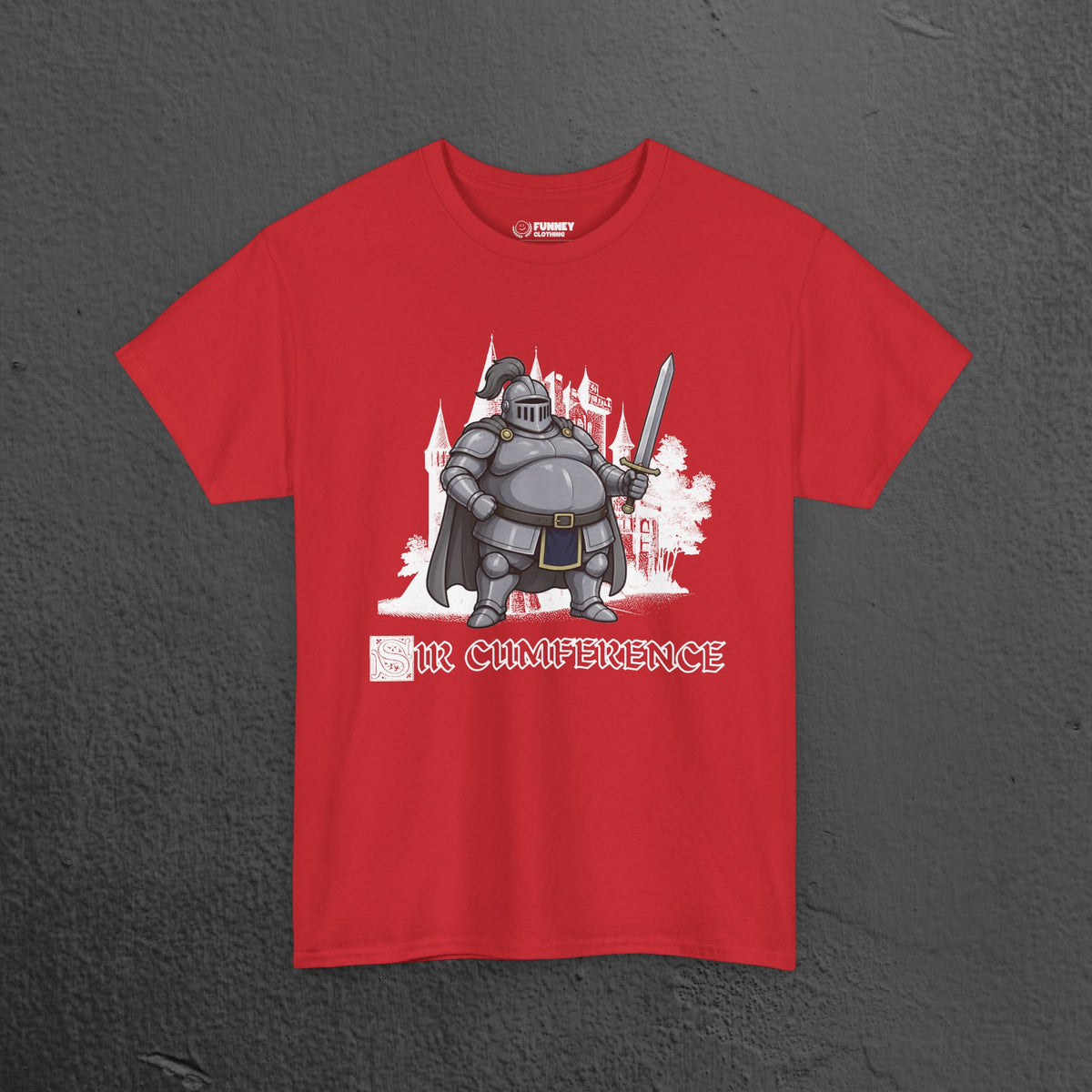 Sir Cumference - Funny Medieval Knight Graphic T-Shirt, Medieval Meme Gift for Friends