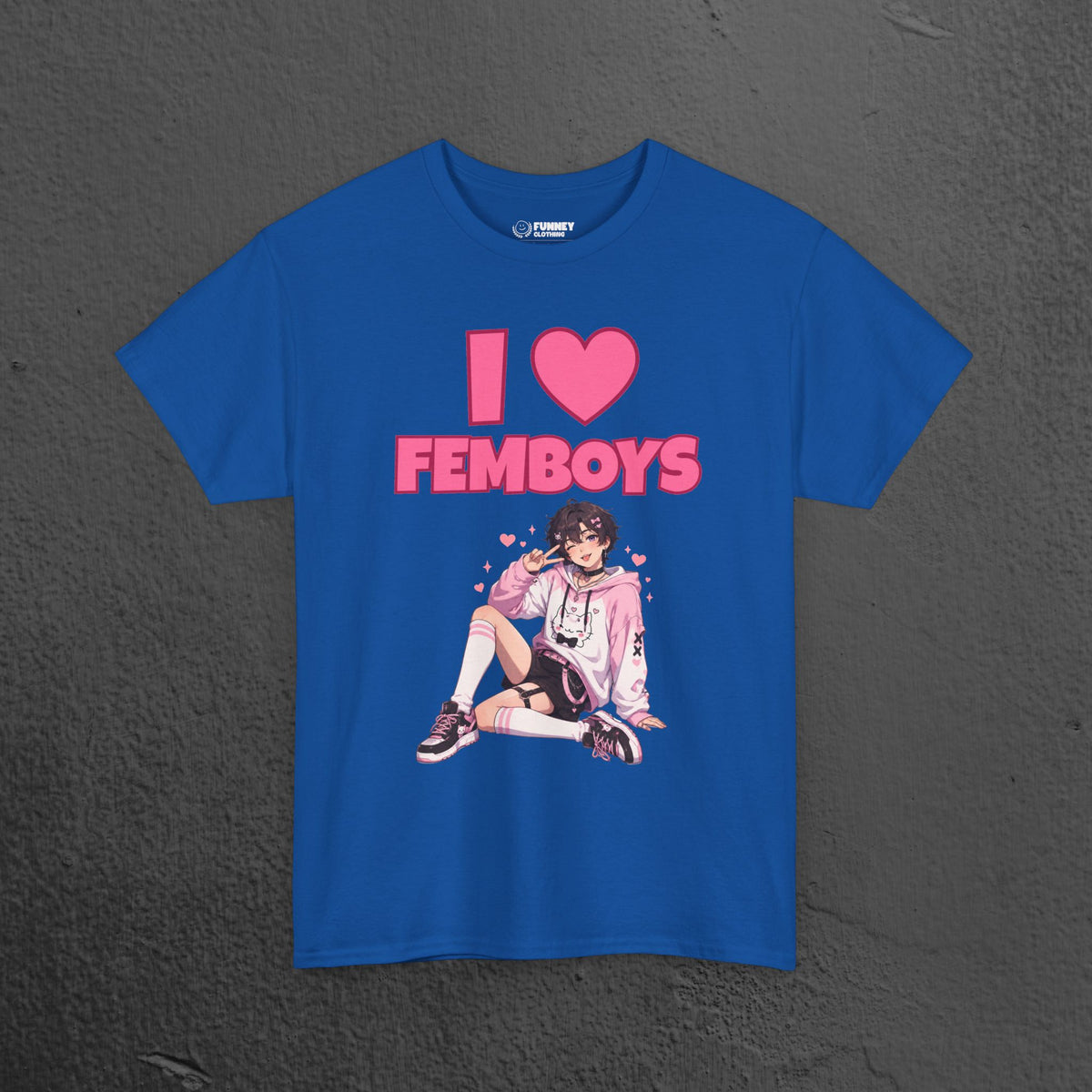 I Love Femboys - Funny Gamer Graphic Tee, Cringe Meme T-Shirt (V2)