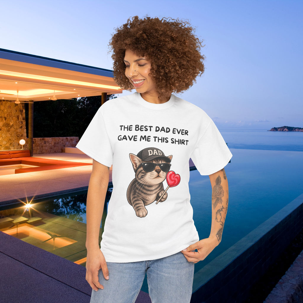 Best Dad Ever Shirt - Funny Graphic Tee Shirt Gift for Son and Daughter