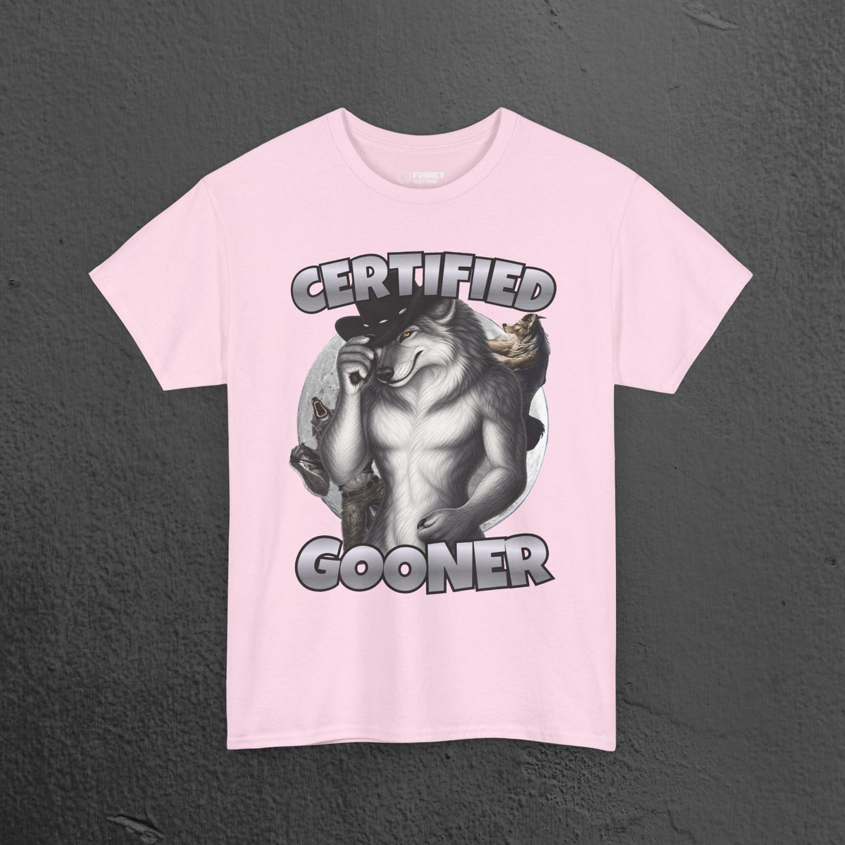 Certified Gooner - Cringe Inappropriate Graphic Tee, Alpha Wolf Meme T-Shirt, Funny Gift for Friends or Partners