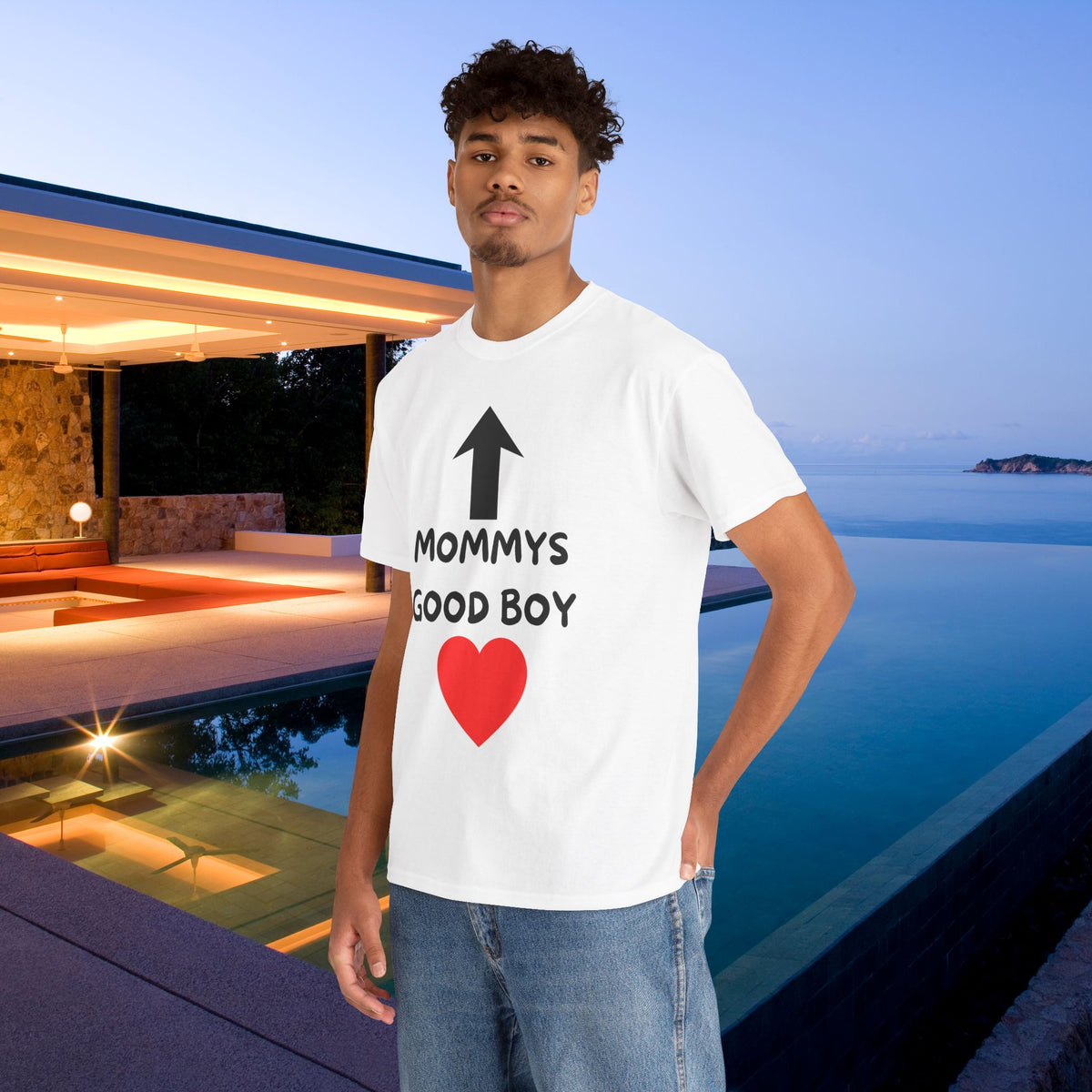 Mommy's Good Boy - Funny Graphic Tee Shirt Gift for Boyfriend