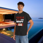Tequila is cheaper than Therapy - Funny Graphic Alcohol Tee, Party Meme Shirt for Men and Women