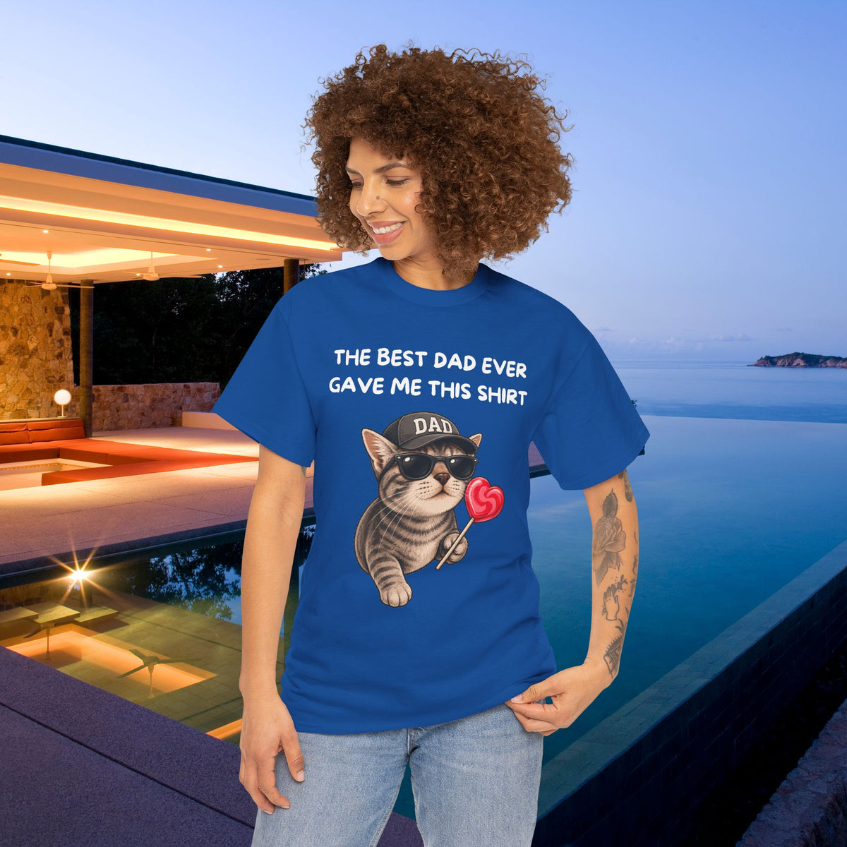 Best Dad Ever Shirt - Funny Graphic Tee Shirt Gift for Son and Daughter