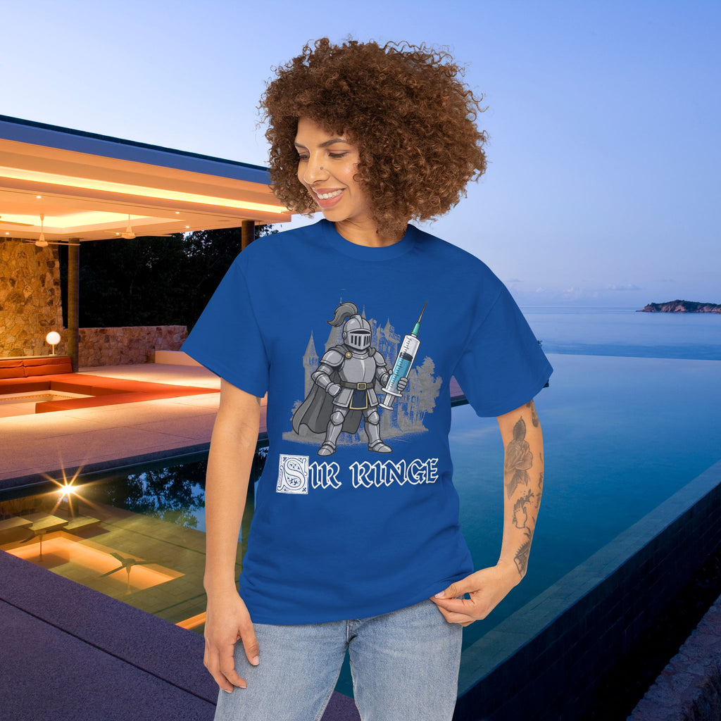 Sir Ringe - Funny Medieval Knight Graphic T-Shirt, Medieval Meme Gift for Friends