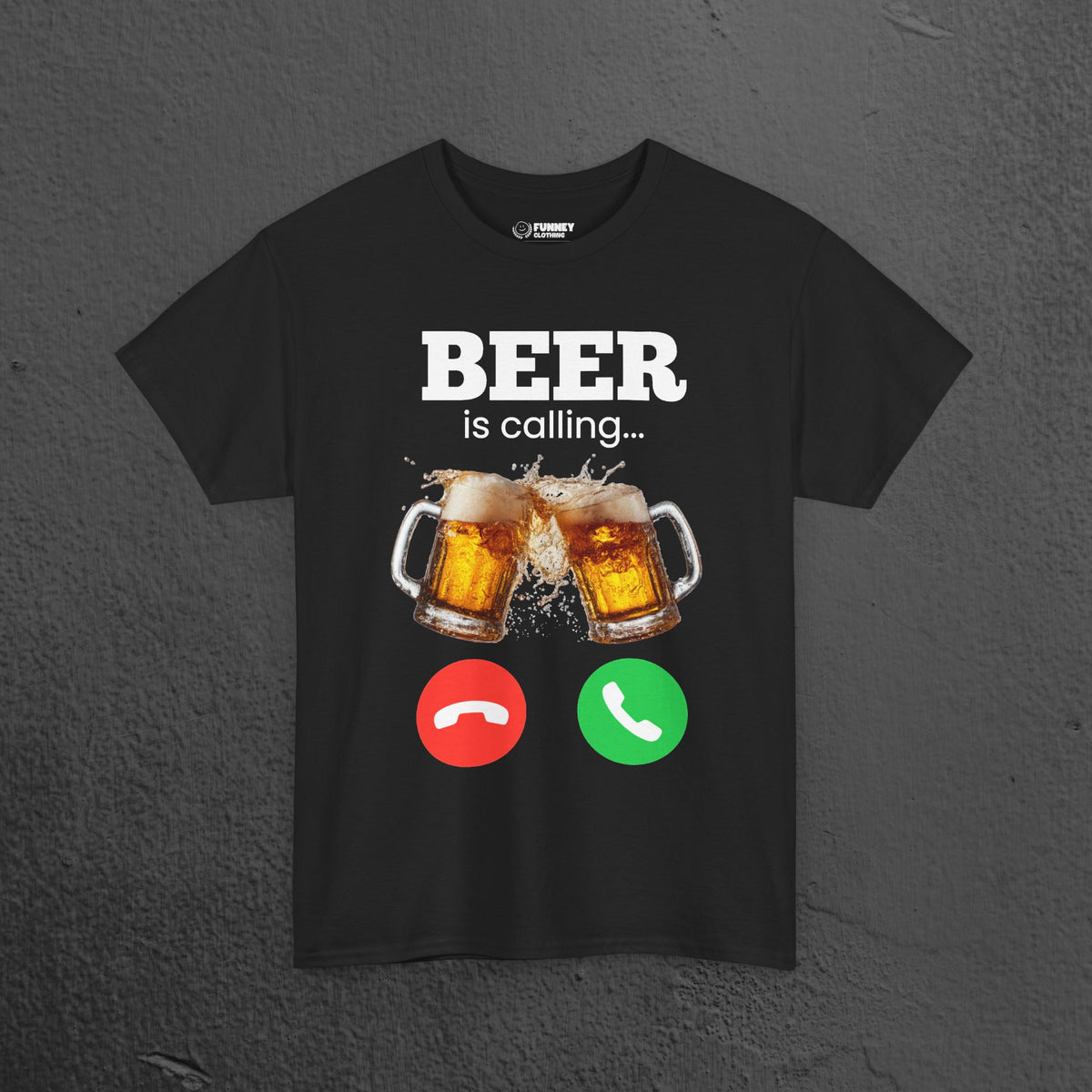 Beer is calling - Funny Beer Alcohol Graphic Tee, Funny Alcohol Meme Tshirt, Funny Gift for Dad Father's Day
