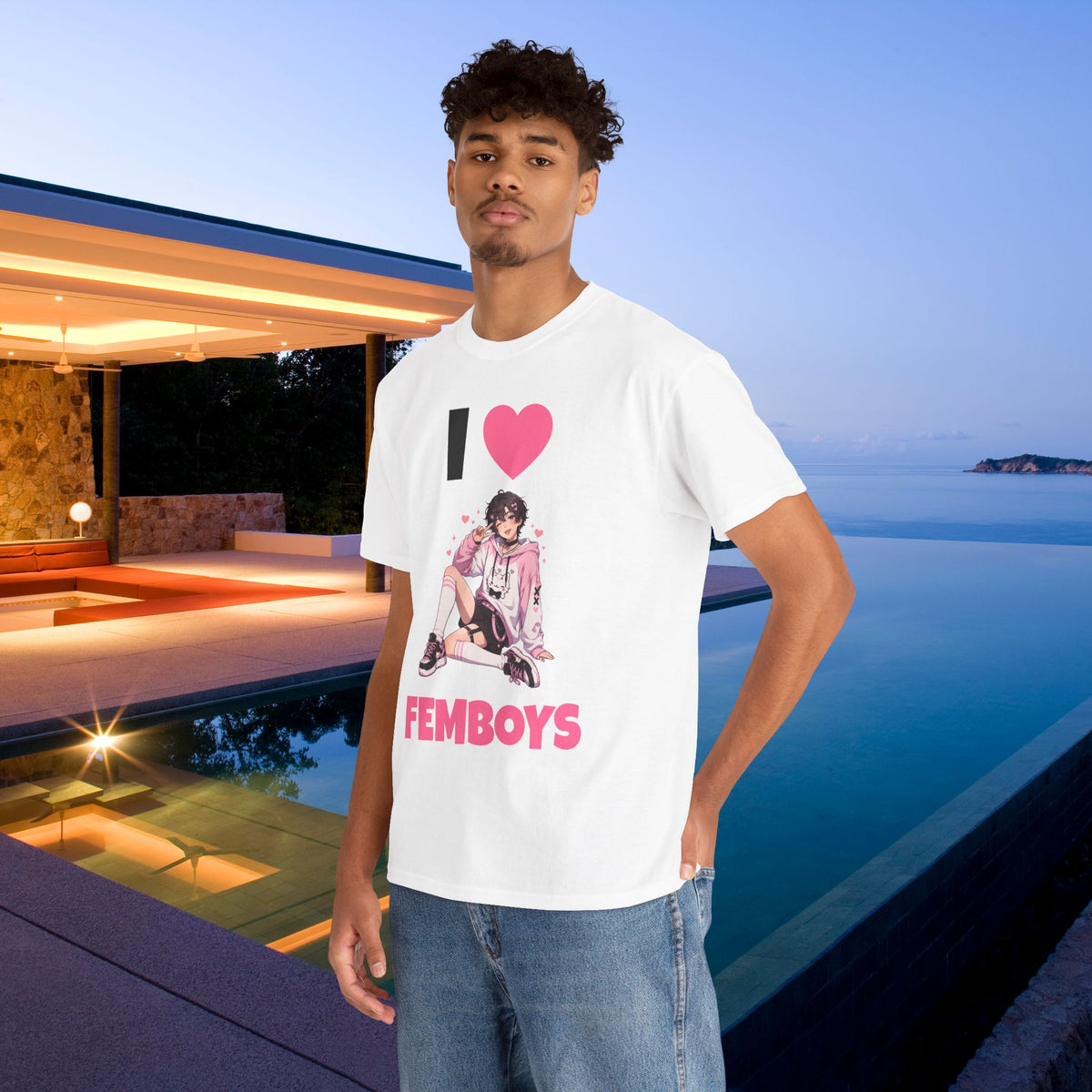 I Love Femboys - Funny Gamer Graphic Tee, Cringe Meme T-Shirt