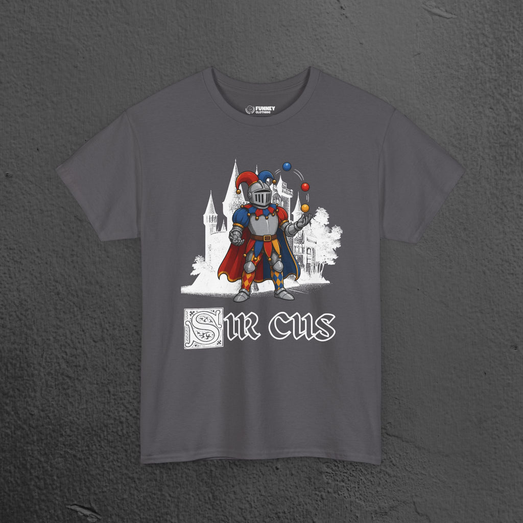 Sir Cus - Funny Medieval Knight Graphic T-Shirt, Medieval Meme Gift for Friends
