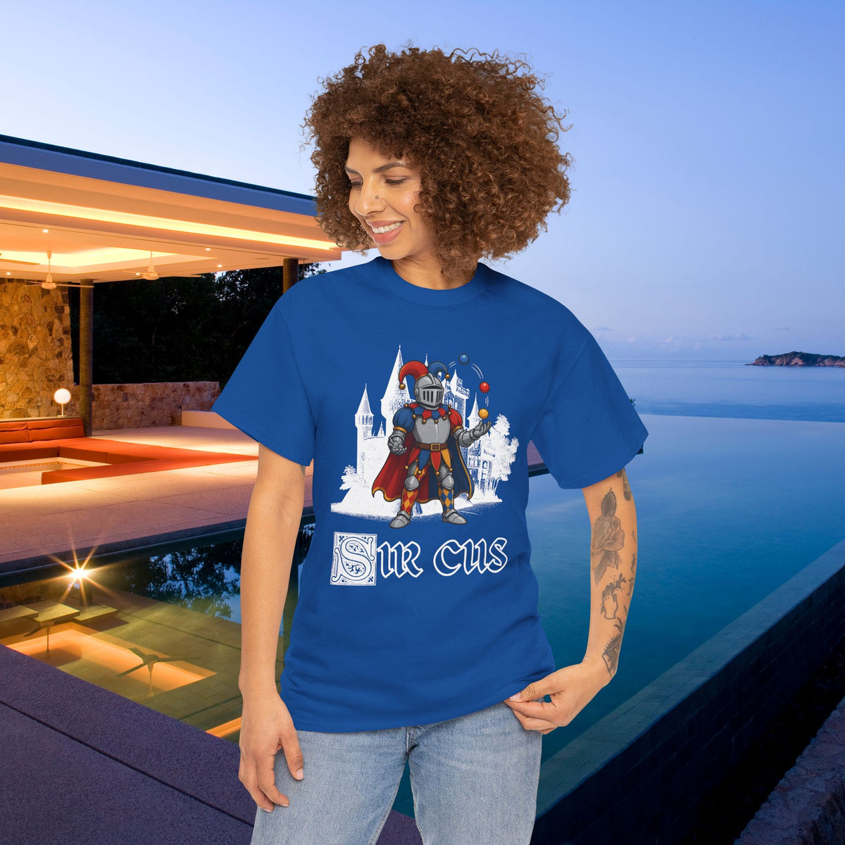 Sir Cus - Funny Medieval Knight Graphic T-Shirt, Medieval Meme Gift for Friends
