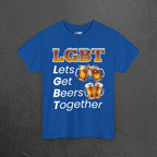 LGBT Let's get beers together - Funny Beer Alcohol Graphic Tee, Funny Alcohol Meme Tshirt