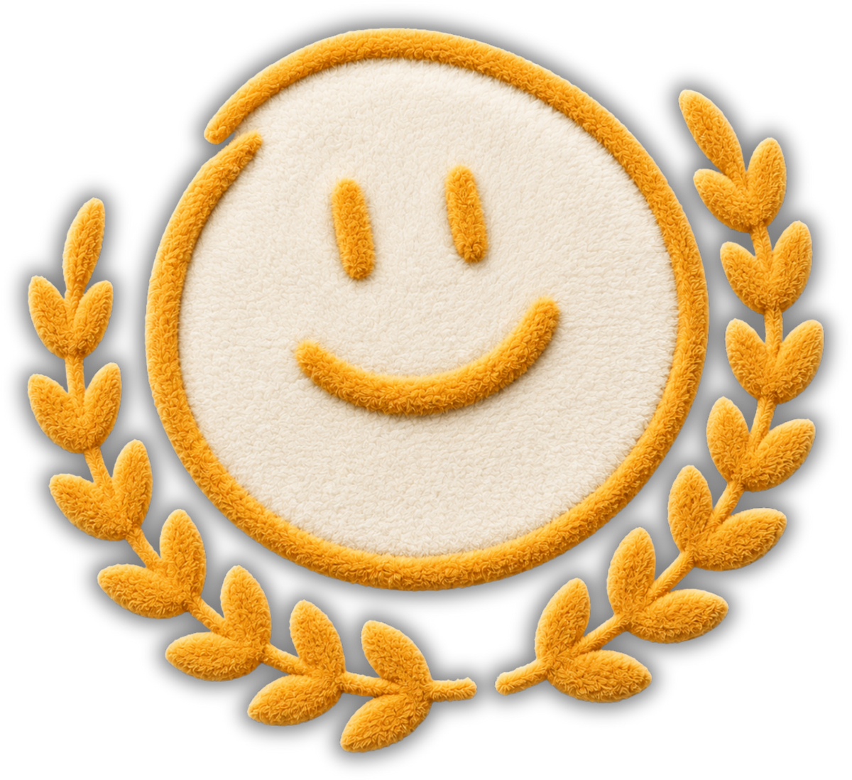 Funney Clothing chenille smiley patch